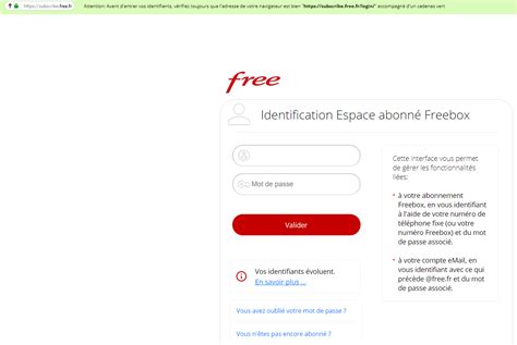 Espace abonné Freebox